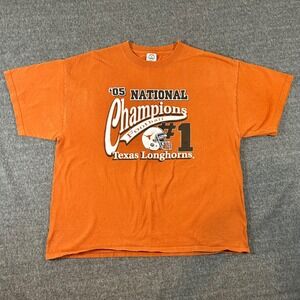 Vintage Delta Texas Longhorns 2005 National‎ Champions Football T-Shirt Mens XL